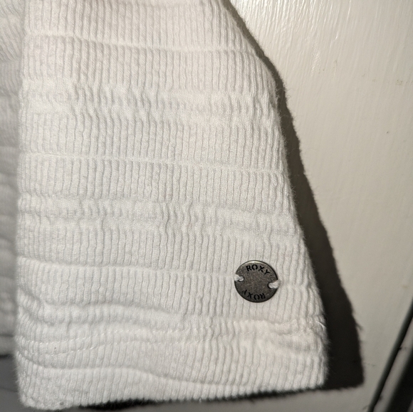 Roxy Women's White Hang 10 Of the Shoulder Mini Sundress. NWT Size M - Picture 6 of 12